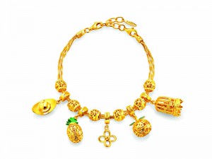 Golden Delights charm bracelet