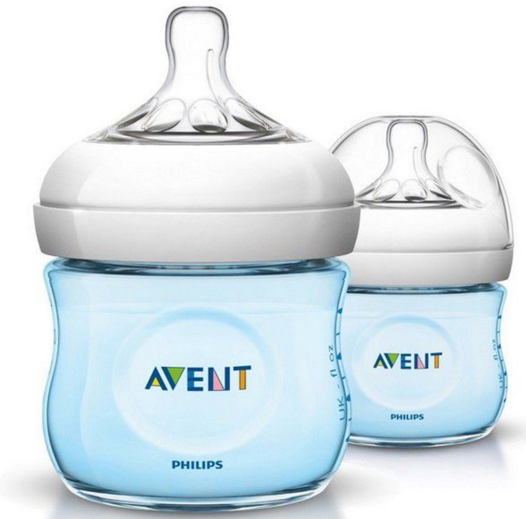 Shopee, Philips Avent Bottle Natural 2 x 4oz / 125 ml Twin Pack BLUE - Pamper.My