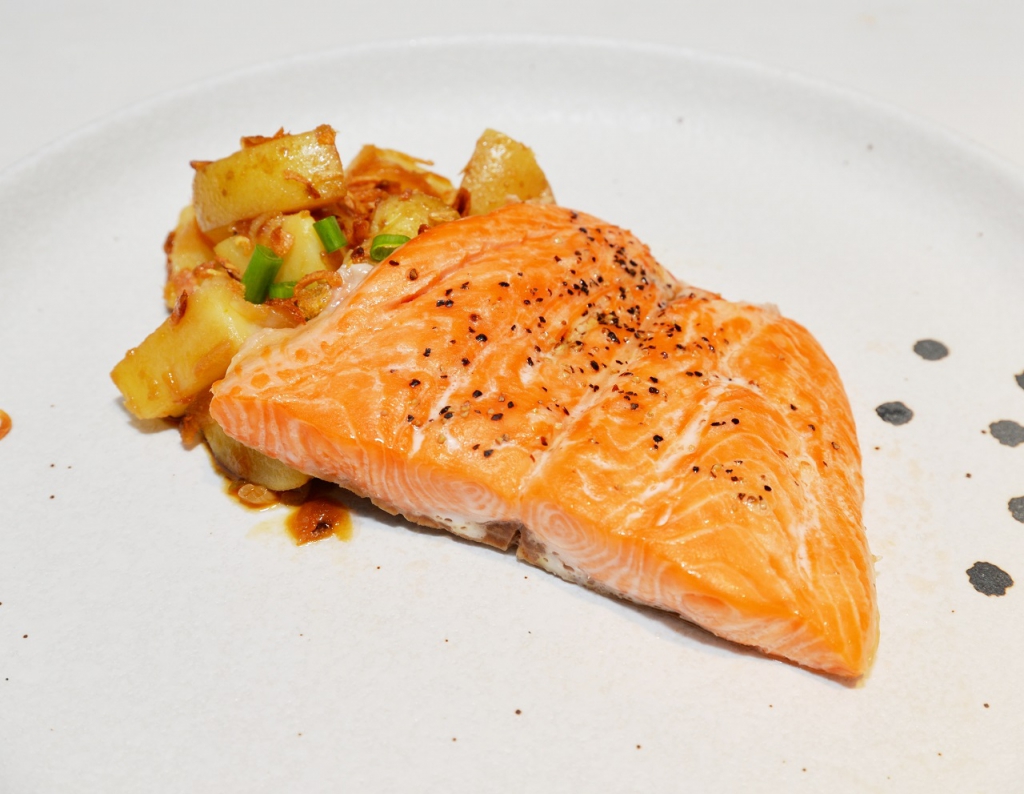 Seared Norwegian Fjord Trout and Asian Potato Salad