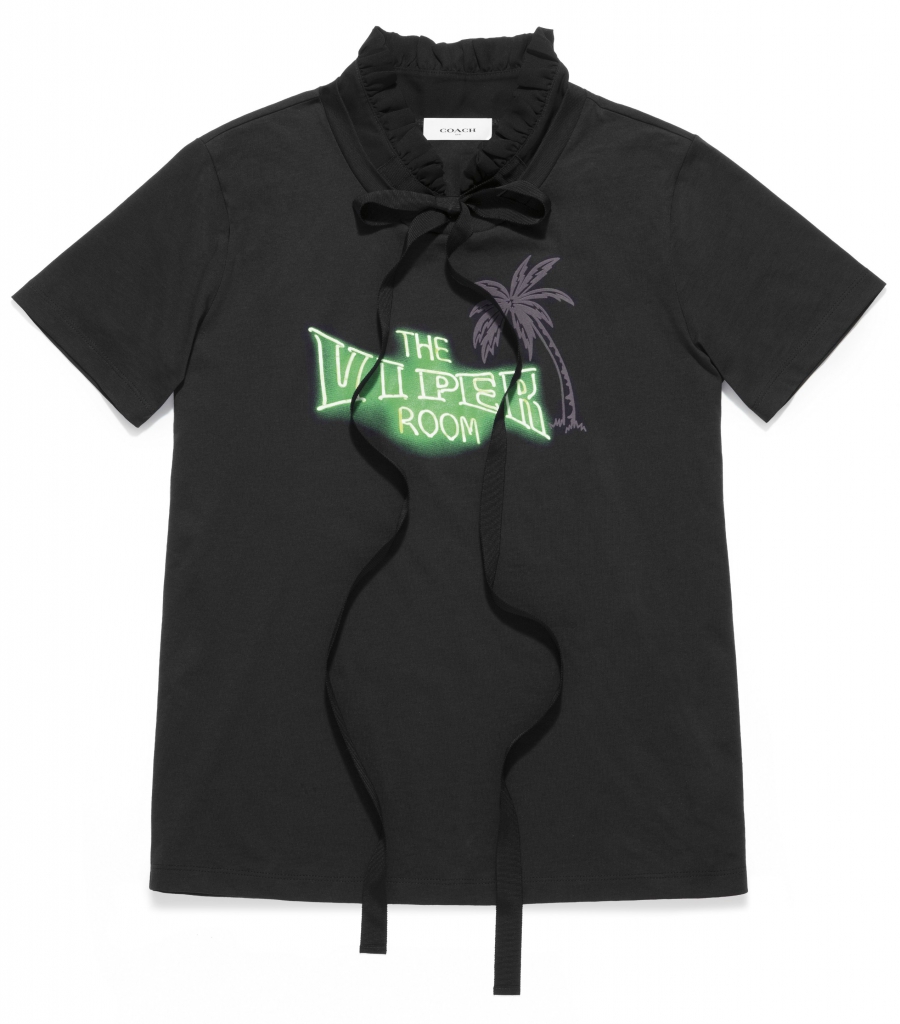 42763_Neon Viper Room Tshirt with Ruffled Collar