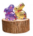 Dark & Milk Milk Chocolate Bunny_w stand