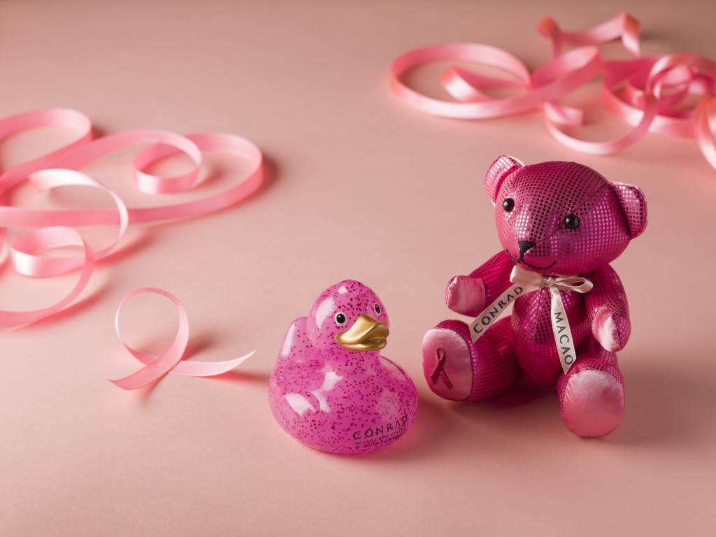 Conrad Macao PINK Inpsired 2015 Campaign Bear and Duck