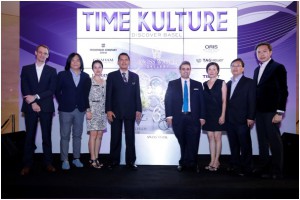 Michael Meier (Regional Manager of Oris), Tong Chee Wei (GM of FJB Luxury Timepieces), Juliana Tan (GM of Maurice Lacroix), Y.Bhg Dato' Abdul Khani bin Daud (Director of Advertising, Tourism Malaysia), Sharan Valiram (Executive Director of Valiram Group), Celeste Lee (Sales Director of Tag Heuer), Terence Heng (Regional Director of Graham Asia), Ian Lee (VP of Tissot Malaysia) 