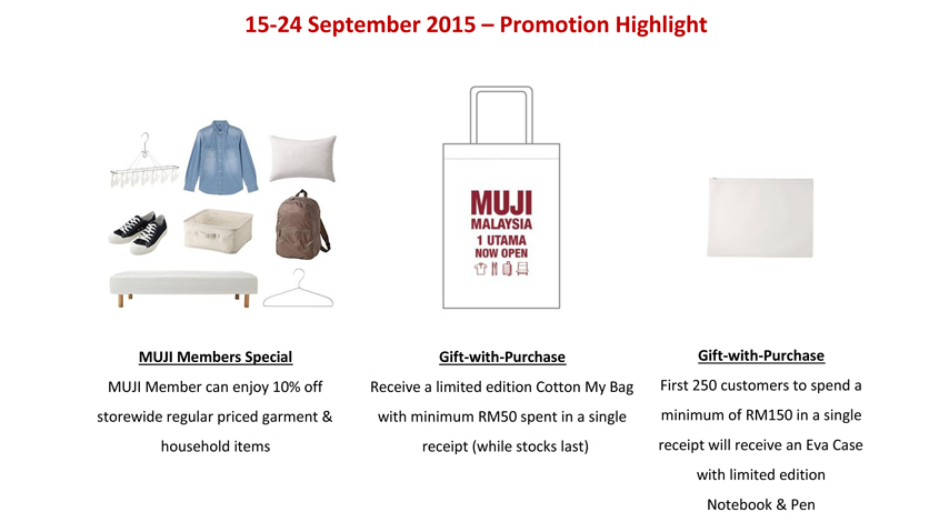 MUJI Members' Promotions