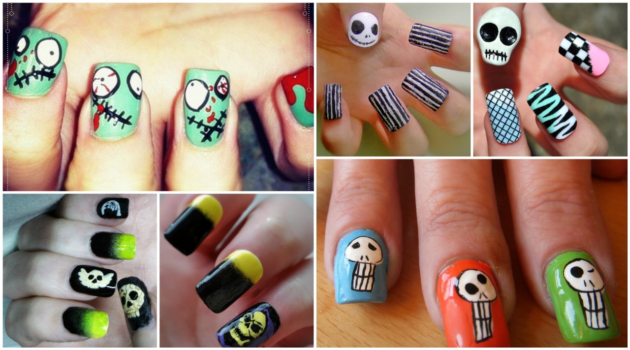 Skull nail art online