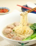 Homemade Pork Meat Balls Noodles