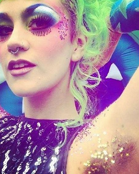 glittery armpits trend