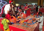 Mattelf advising parents on gifting and playideas at the Mattel Christmas Workshop Sunway