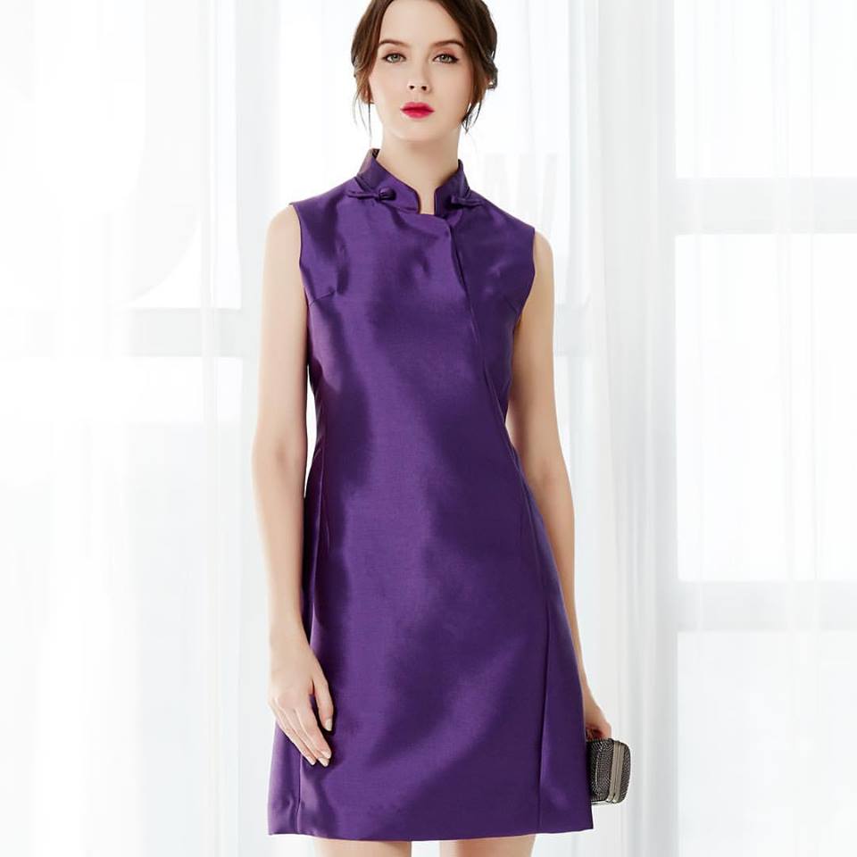 Vibrant purple modern Cheongsam (Image: facebook.com/BLUMALAYSIA)
