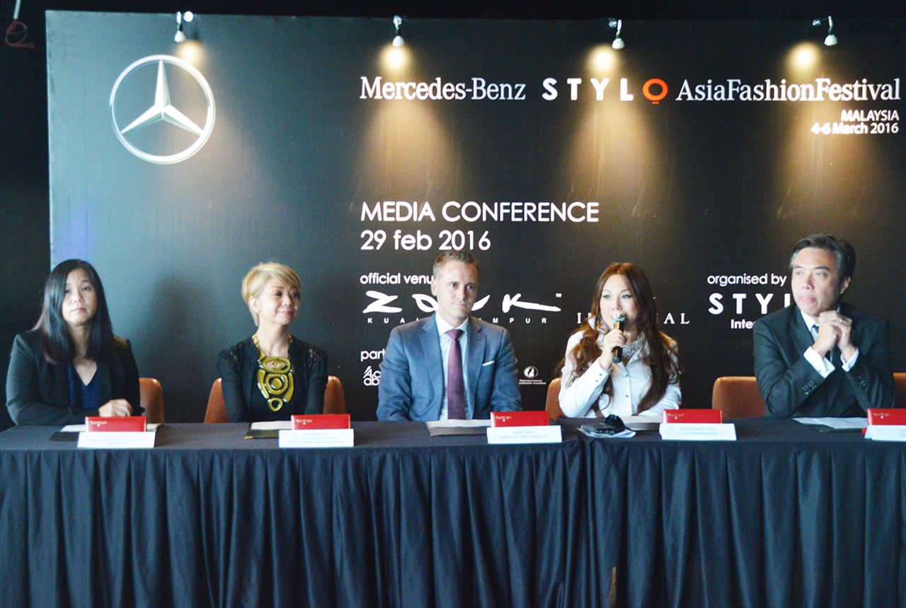 (from left) Maggin Chan (Malaysian Footwear Manufacturers' Association), Dation Winnie Loo (Founder and Chief Creative Director of A Cut Above & Academy), Mark Raine (Vice President of Sales & Marketing, Mercedes Benz Malaysia), Datuk Nancy Yeoh (President & CEO of STYLO International) and Cher Ng (Executive Director and Founder of Zouk KL)