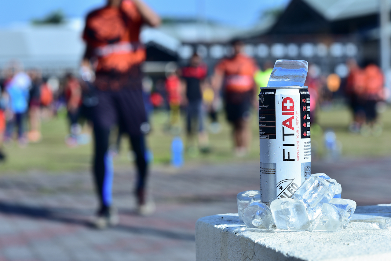 Nothing like a refreshing can of ice cold FitAID after your intense workout