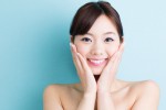 attractive asian woman skin care image