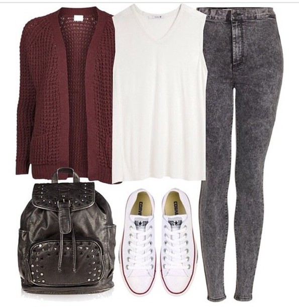 myxlwb-l-610x610-jeans-fashion-style-stylish-skinny+jeans-grey+jeans -cardigan-converse-white+trainers-white-black+bag-summer-summer+outfits-cool-bag-coat-blouse  