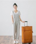 stripes overalls v neck
