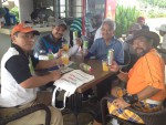 Golfers at drinkhut