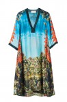 Printed Silk Long Kaftan – RM599