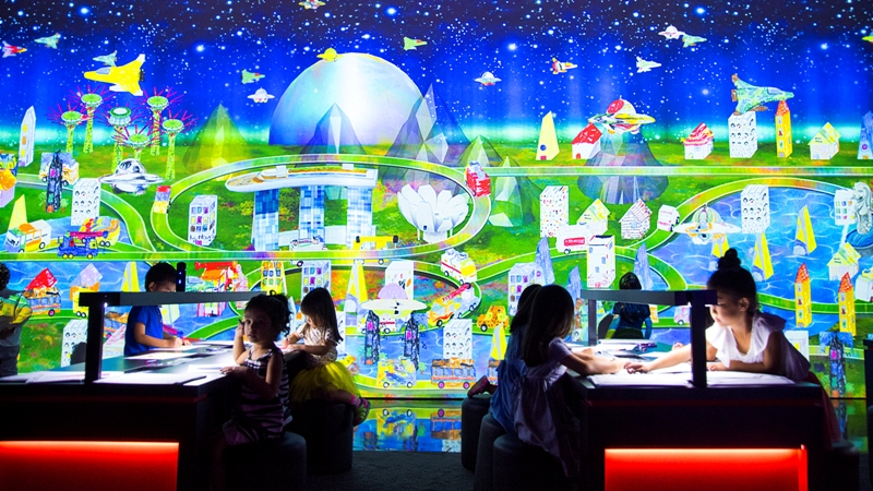 Sketch Town - Future World at ArtScience Museum (Credit to teamLab)