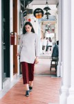 Haniela High Neck Knit Tunic (RM149) and Paityne Pintuck Pants (RM135)