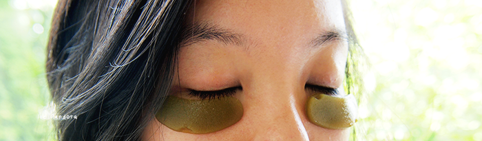DIY beauty green tea lemon eye gel patch