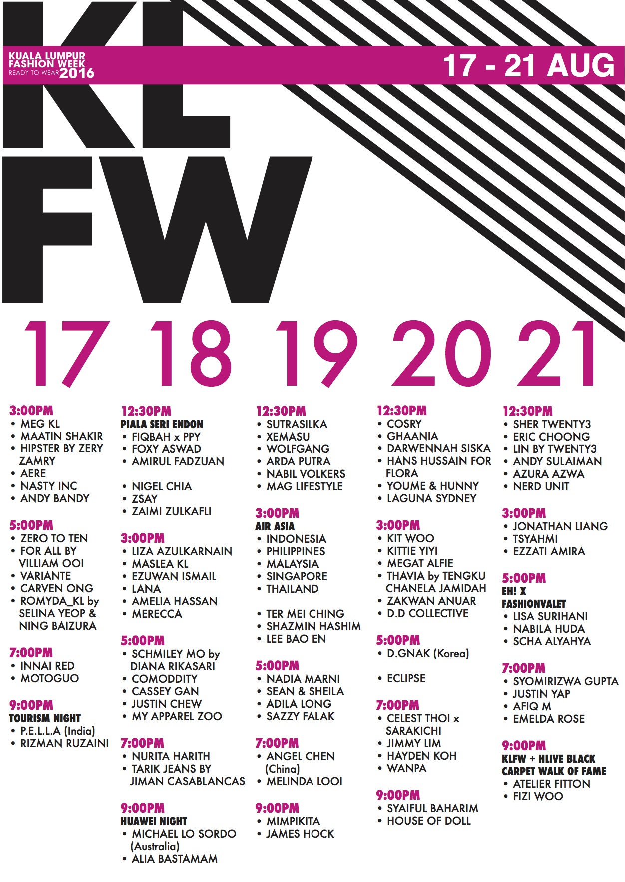 KLFW RTW 2016 - Official Calendar