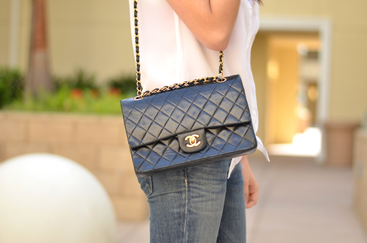 classic chanel black handbag new