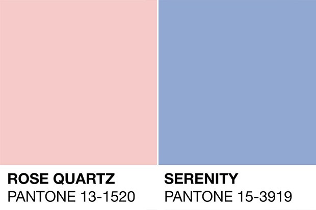 Pantone Colour of the year 2016- Rose Quartz and Serenity