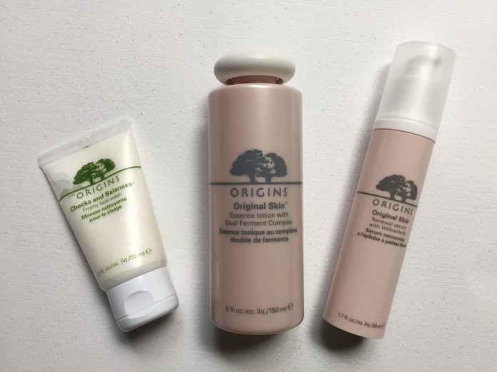 Origins' Checks & Balances Face Wash, Original Skin Essence Lotion & Renewal Serum