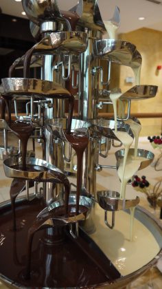 Chocolate fountains in Lobby Lounge