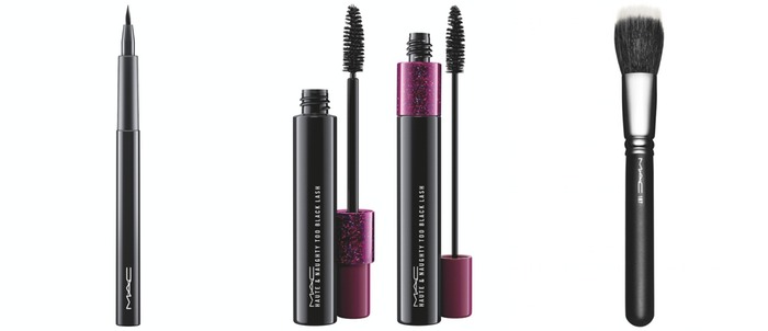 M.A.C Taraji, Penultimate Liner, Hot And Naughty Too Black Mascara, 187 Duo Fibre Face Brush