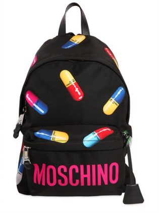 MOSCHINO PILLS PRINTED NYLON BACKPACK