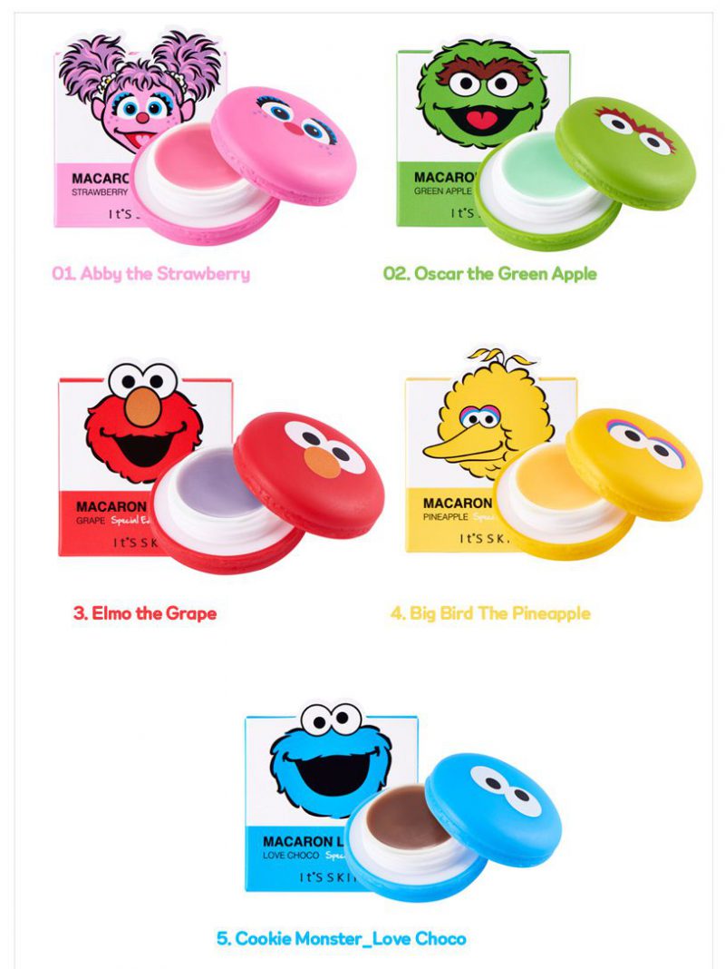 It's Skin Macaron Lip Balm Special Edition (Sesame Street)