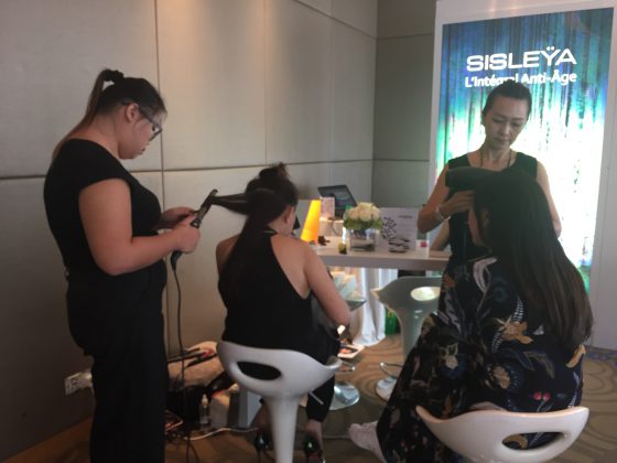 Guests getting their hair done during the Sisley Paris Pascal Capitaine event - Pamper.My