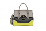 Versace Holidays 2016 – Grey, Deep Navy and Lime Leather Palazzo Empire Bag, Medium size (RM9,550)