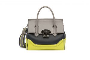 Versace Holidays 2016 - Grey, Deep Navy and Lime Leather Palazzo Empire Bag, Medium size (RM9,550)