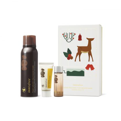 innisfree Super Volcanic Clay Mousse Mask Christmas Special Set (RM70.00)