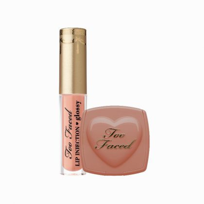 Too Faced Christmas 2016 Collection: Naughty Kisses & Sweet Cheeks Lip Injection, Lip Gloss And Love Flush Set - Pamper.My