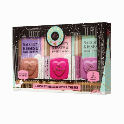 Too Faced Christmas 2016 Collection: Naughty Kisses & Sweet Cheeks Lip Injection, Lip Gloss And Love Flush Set - Pamper.My