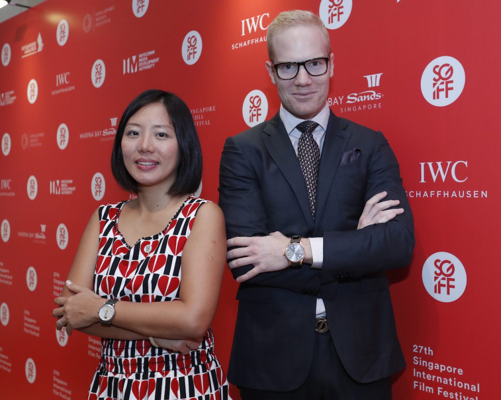 (L-R) Ms. Yuni Hadi, Executive Director of Singapore International Film Festival and Mr. Matthieu Dupont, Managing Director of IWC South East Asia