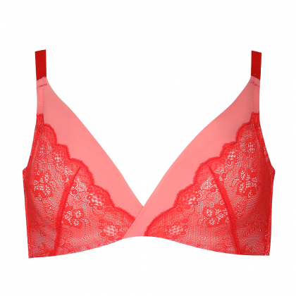 XIXILI Sonia #fabulouslyCHIC collection, Deep Plunge Push Up Bra in Candy Pink - Pamper.My