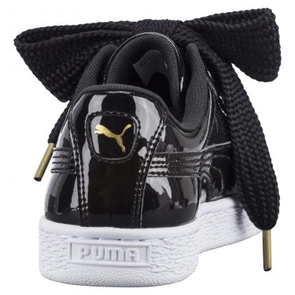 PUMA Basket Heart Sneakers, Black Lace - Pamper.My