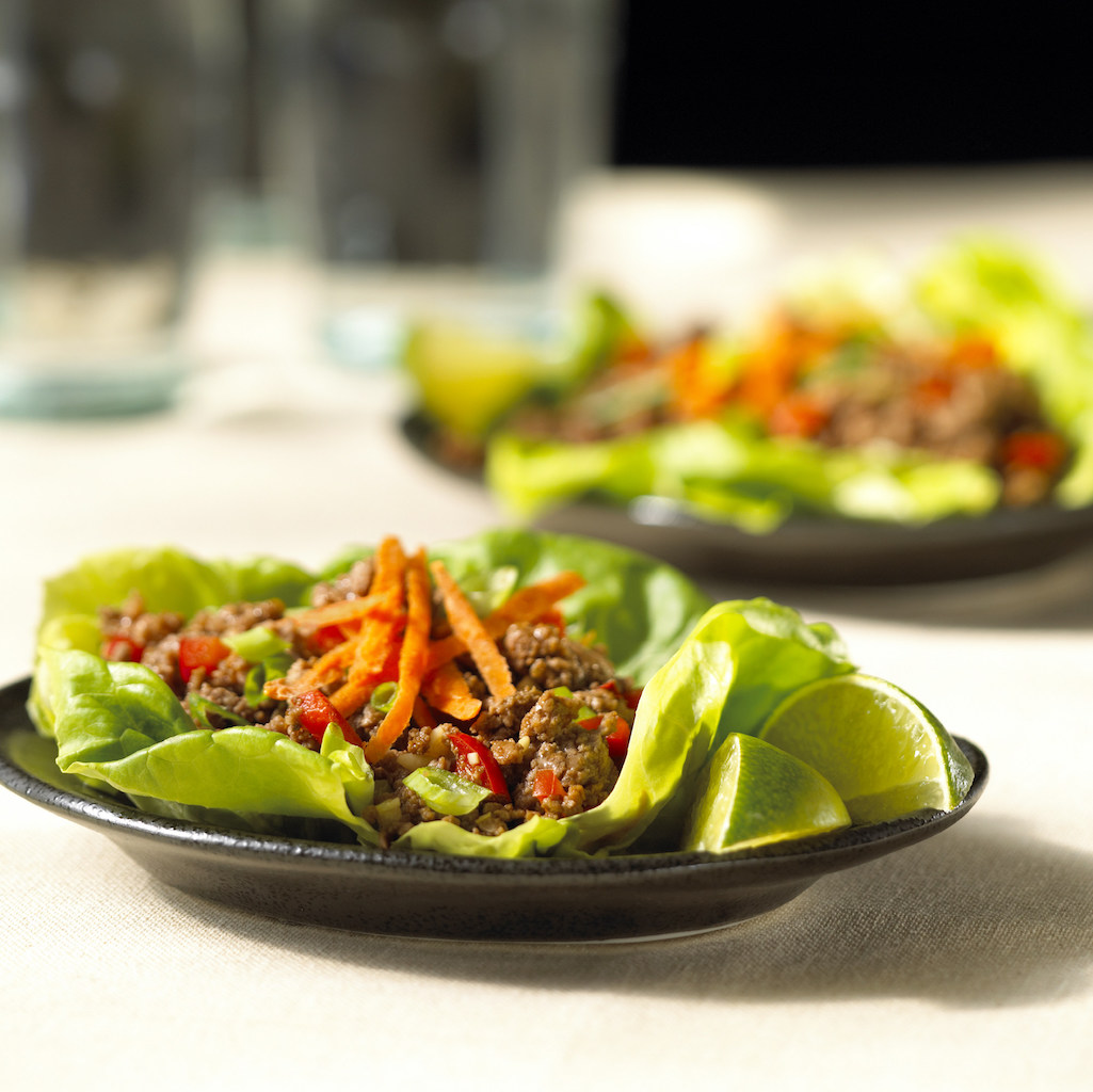 Korean Beef Lettuce Cups are a balanced way to eat your meat, using lots of veggies combined with good-for-y­ou ground beef. (CNW Group/Merkato Inc.)