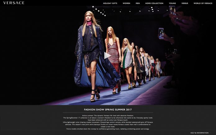Versace Revamps Versace.com - Pamper.My