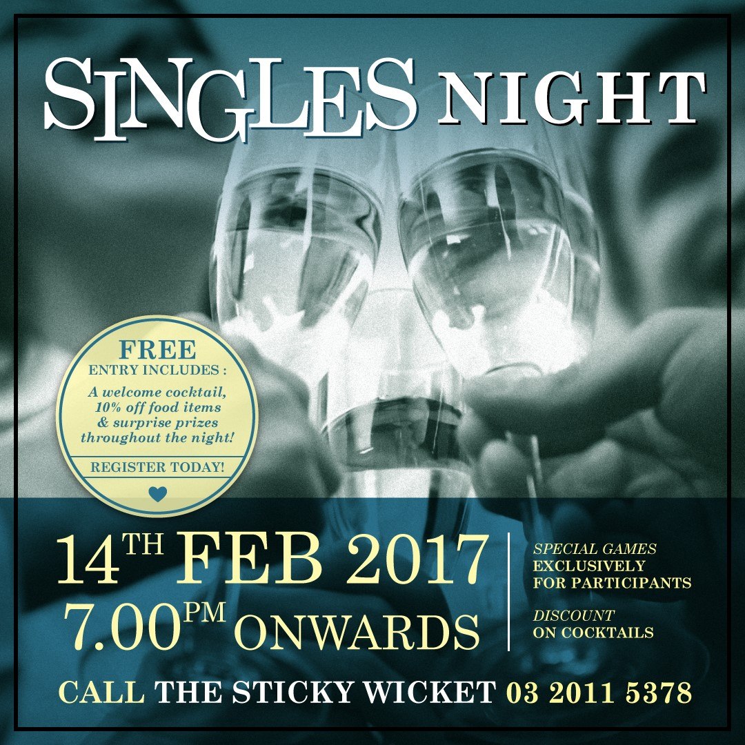 Singles Night at The Sticky Wicket-Pamper.my