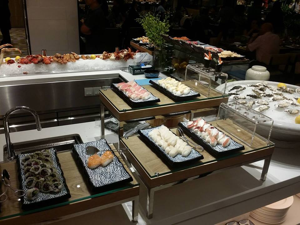 The sushi counter.