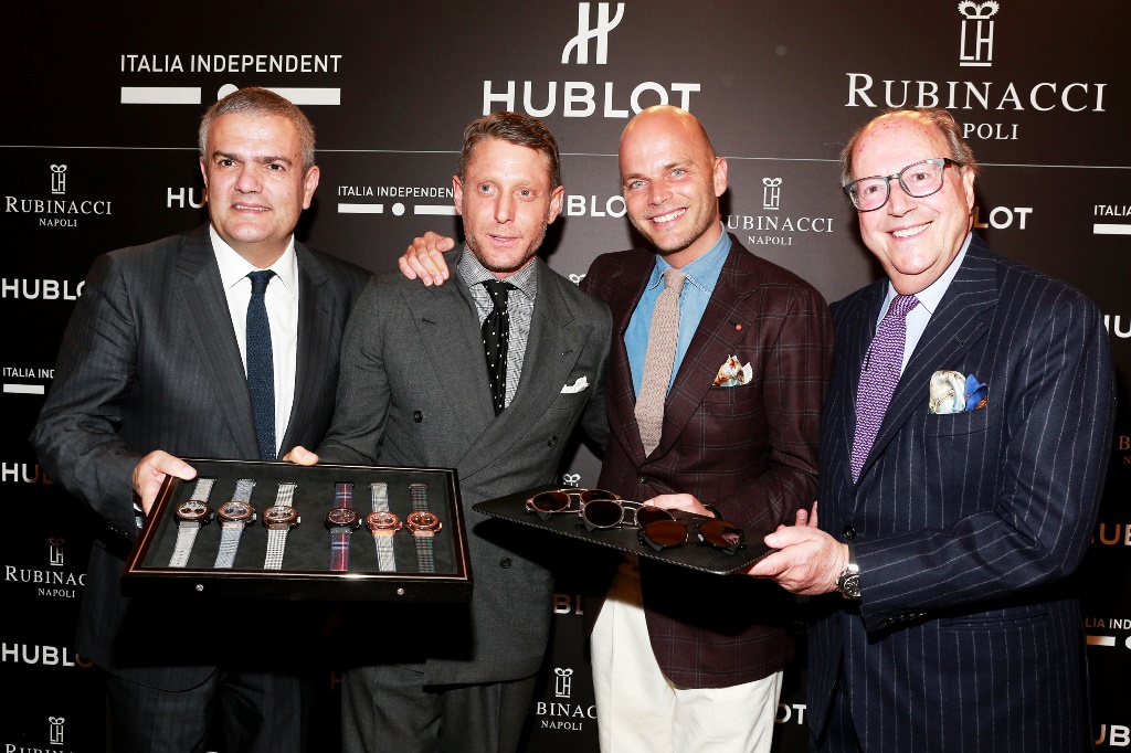 (From left to right) Mariano Rubinacci, Luca Rubinacci, Lapo Elkann and Ricardo Guadalupe.