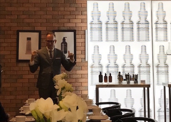 Jeremy introduced the Grown Alchemist range during the launch yesterday