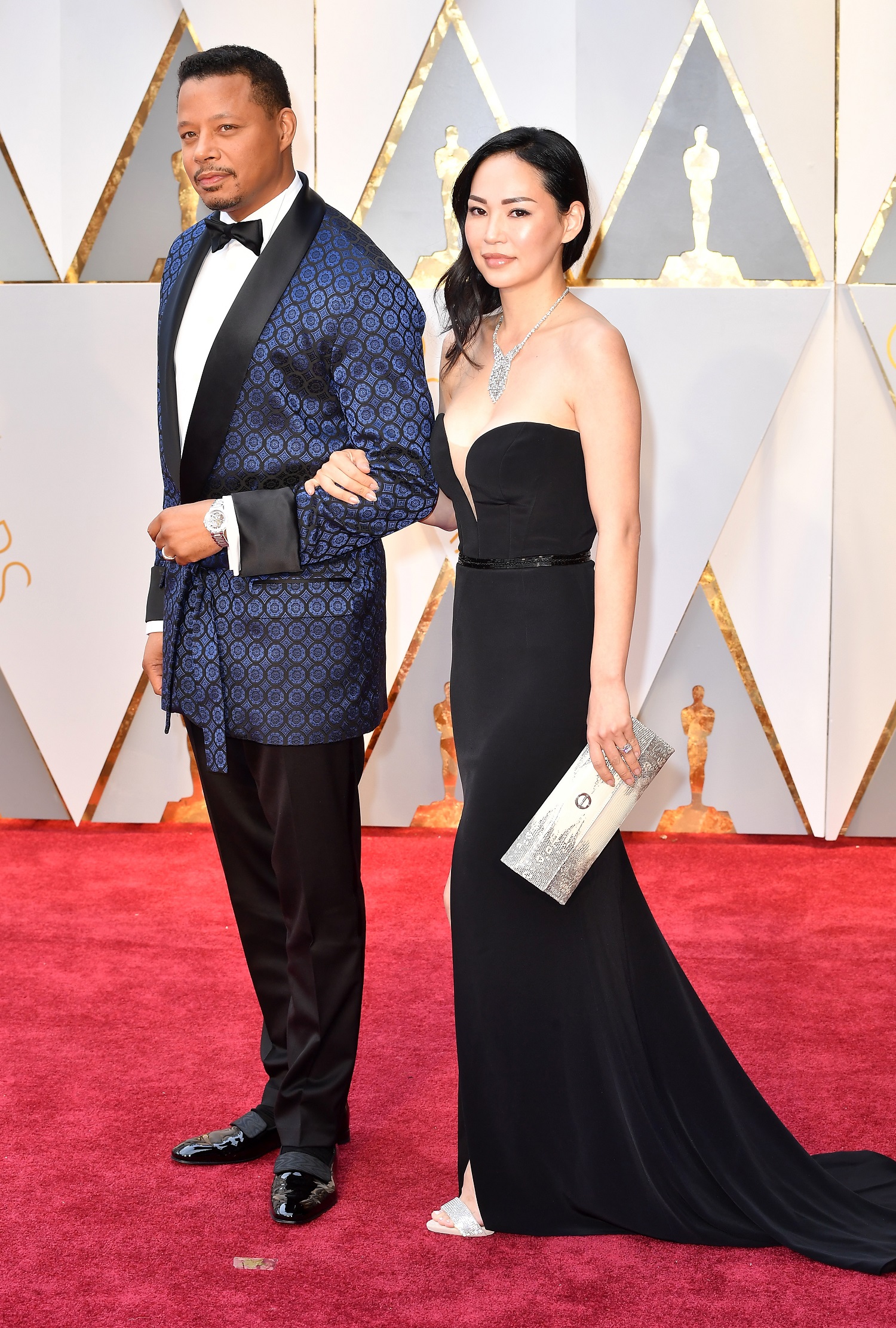 Terrence Howard and Mira Pak attend the 89th Annual Academy Awards in Piaget-Pamper.my