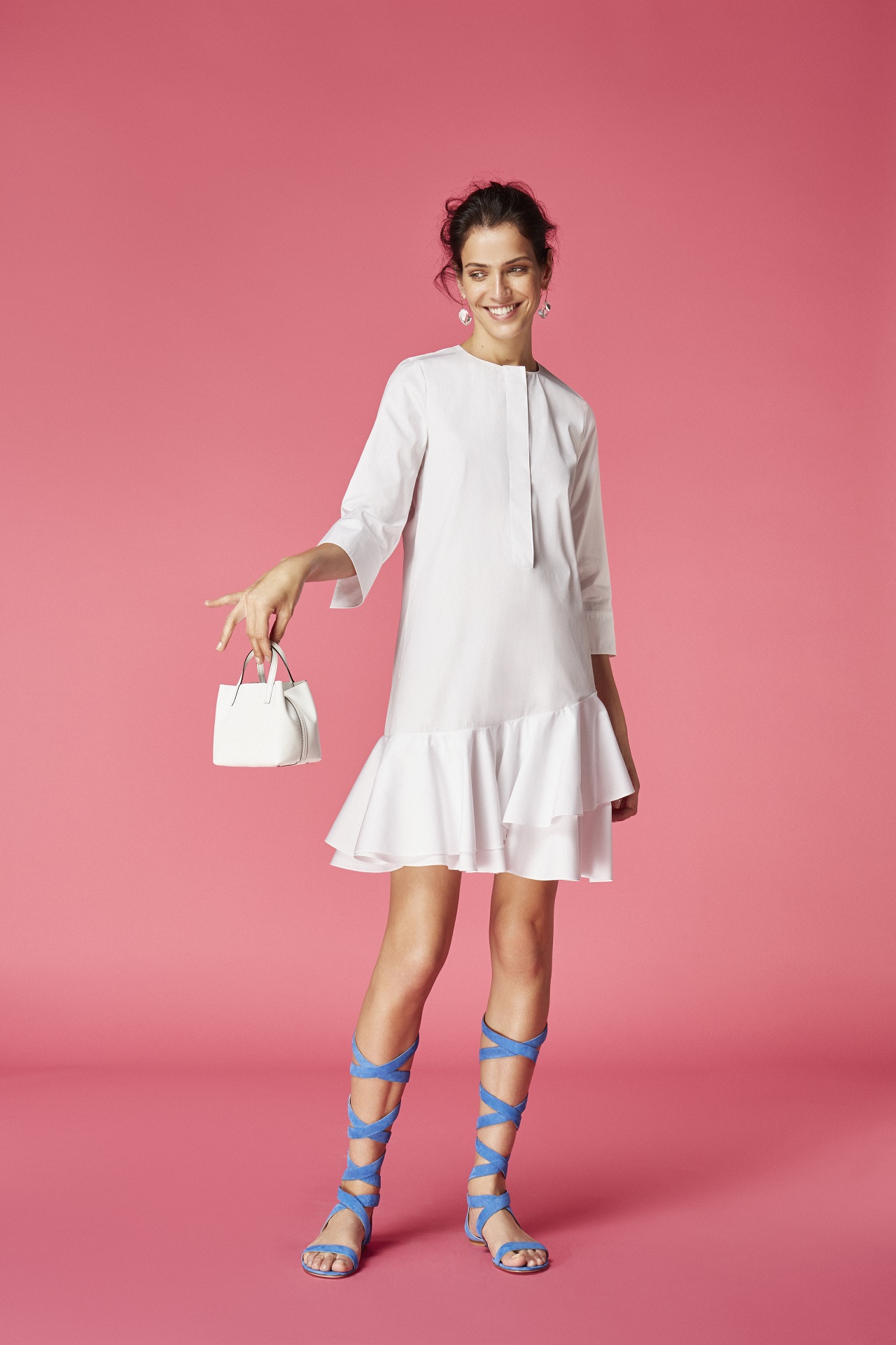 CH Carolina Herrera SS17 White Shirt Collection, Shirt Dress: Cotton poplin dress-Pamper.my
