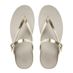 FitFlop Flip Leather Sandals in Gold-Pamper.my