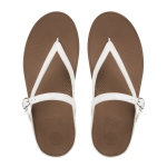 FitFlop Flip Leather Sandals in White-Pamper.my
